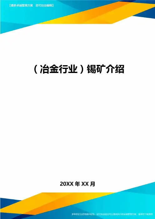 (冶金行业)锡矿介绍