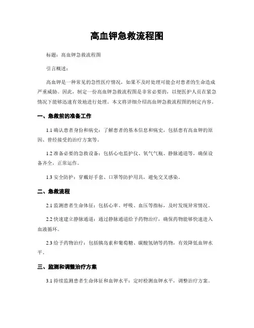 高血钾急救流程图