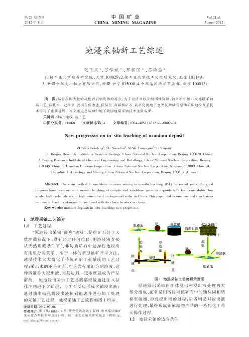地浸采铀新工艺综述