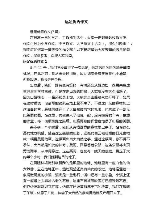 远足优秀作文