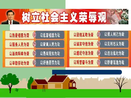 社会主义荣辱观PPT课件