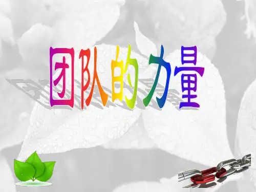 小学生主题班会课件—团队的力量 通用版 (共22张PPT)