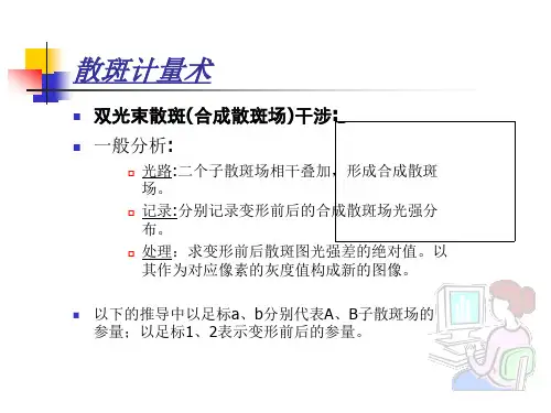 散斑计量5╱实验力学课件