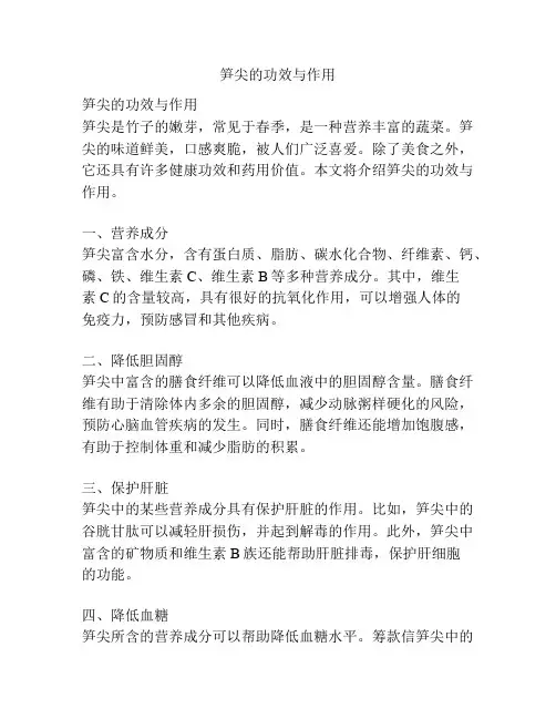 笋尖的功效与作用