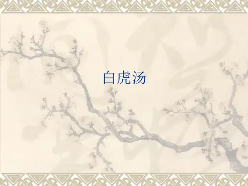 六经用药之白虎汤