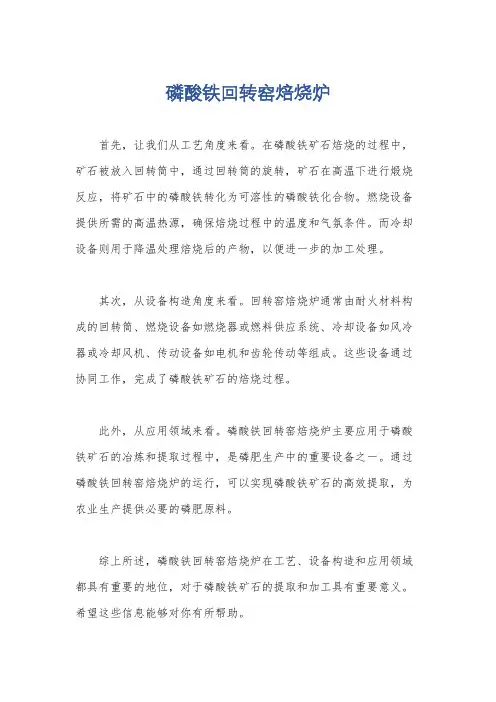磷酸铁回转窑焙烧炉