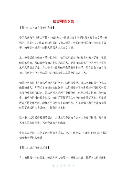 唐吉可德6篇