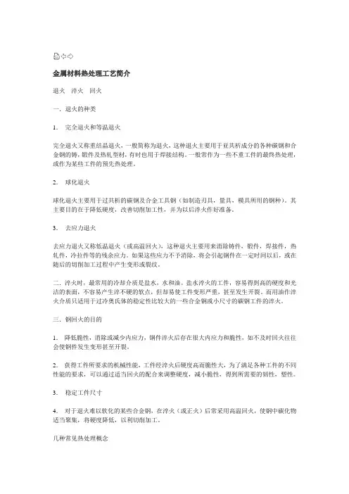 金属材料热处理工艺简介