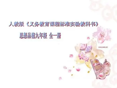 说教材人教版九年级思想政治