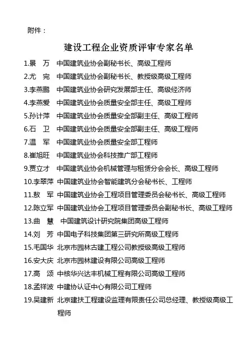 鲁班奖专家库