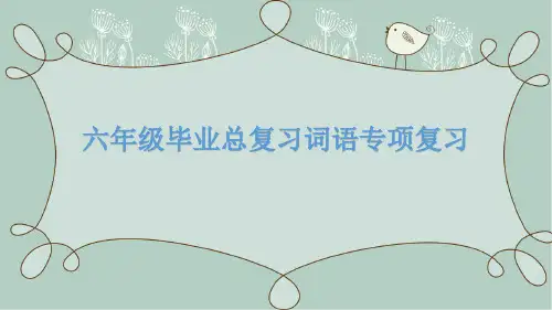 六年级小升初毕业期末英语总复习词语(名词、动词、形容词、副词、介词、代词、连词、冠词、数词)专项复习