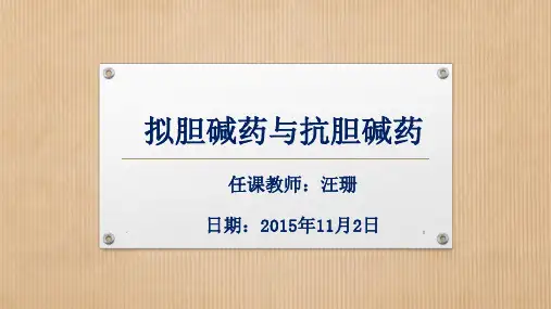 拟胆碱药与抗胆碱药ppt课件