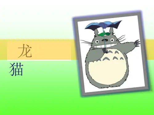我爱的龙猫(小学生演讲PPT)