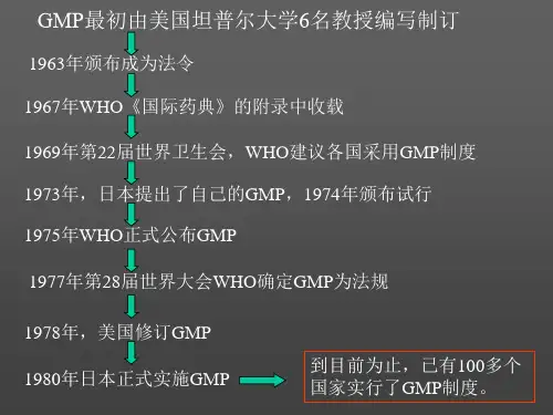 药品生产药量管理规范(GMP)与车间设计