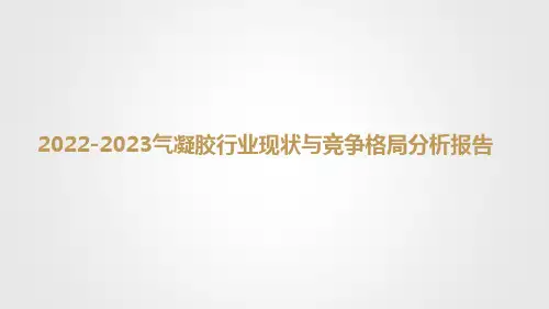 2022-2023气凝胶行业现状与竞争格局分析报告