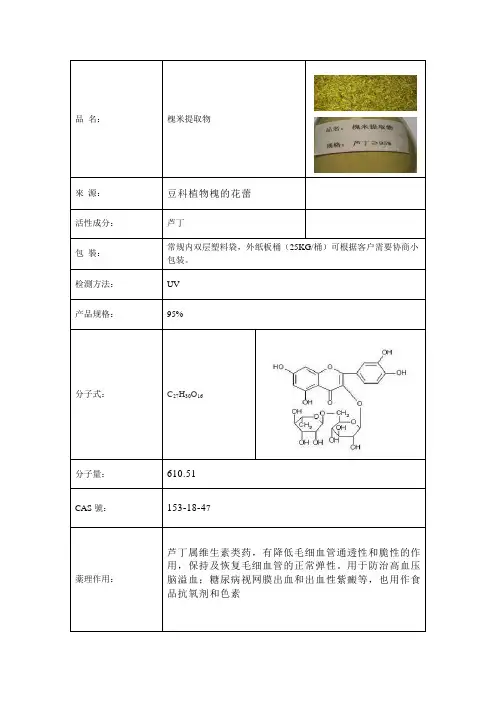 槐米、肿节风提取物
