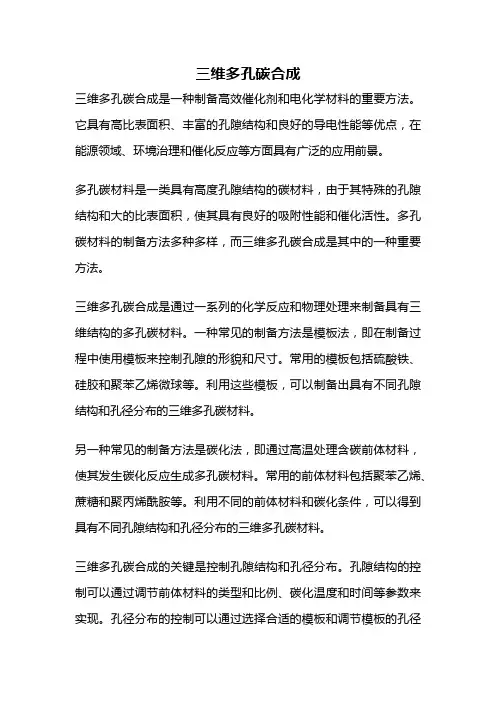 三维多孔碳合成
