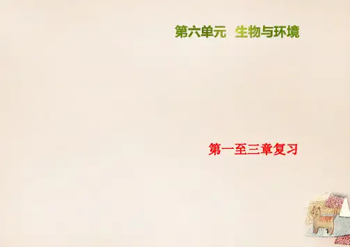 八年级生物下册 第六单元 第1-3章复习课件 (新版)济南版