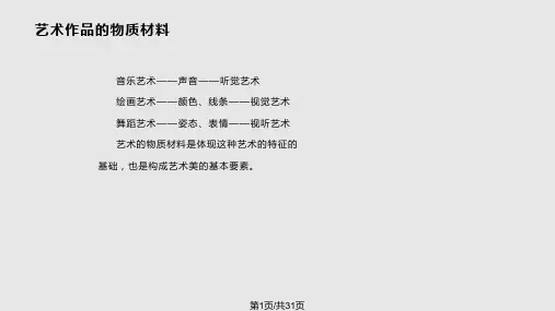 音乐美学 音乐的感性材料PPT课件
