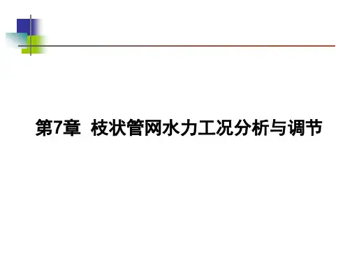 第7章-枝状管网水力工况分析与调节