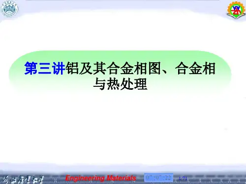 第三讲铝及其合金相图,合金相与热处理