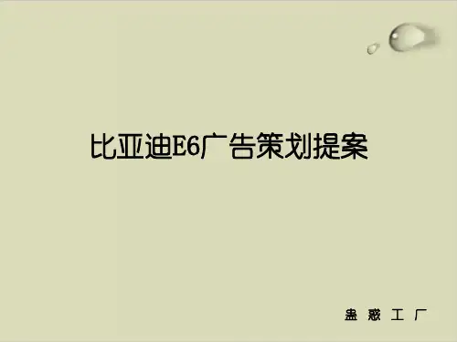 比亚迪E6广告策划方案PPT课件( 31张)