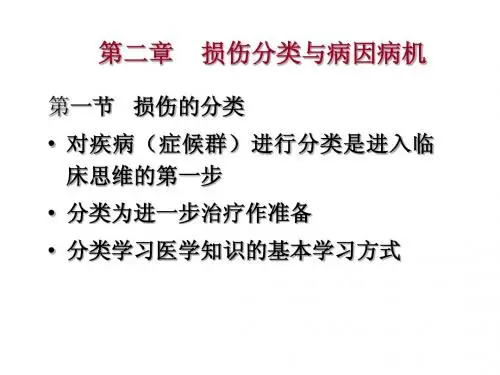 中医伤科学---损伤分类与病因病机