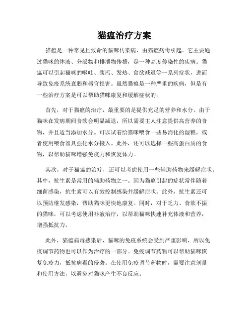 猫瘟治疗方案