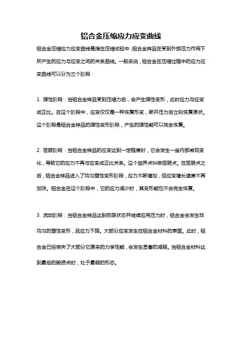 铝合金压缩应力应变曲线 -回复