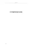 汉字偏旁部首名称表(最齐全、最完整)