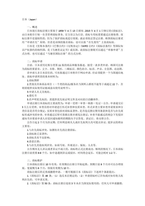 日本商标介绍