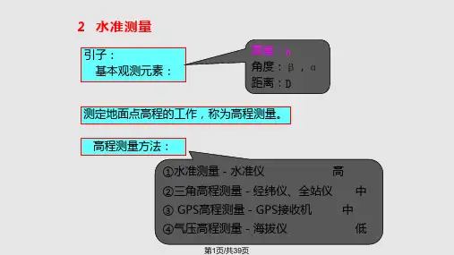 测量学水准测量教程PPT课件