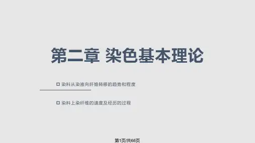 纺织品染印原理染色基本理论介绍PPT课件
