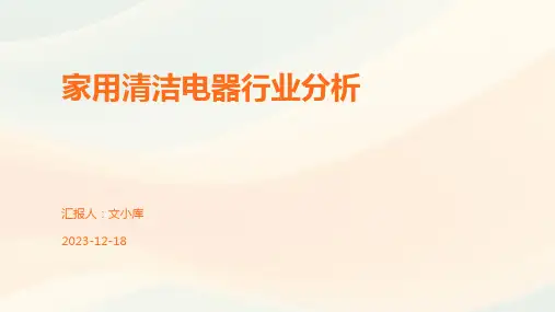 家用清洁电器行业分析