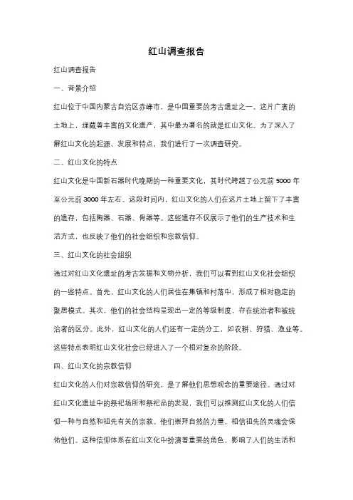 红山调查报告
