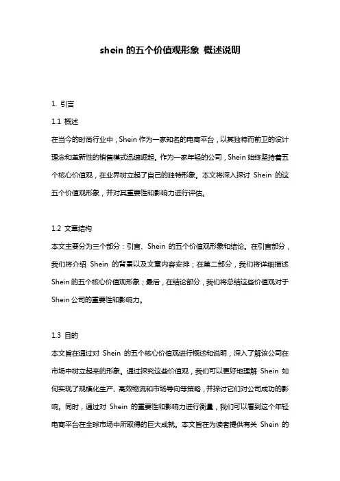 shein的五个价值观形象_概述说明