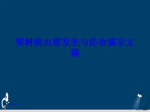 梨树病虫害发生与防治演示文稿
