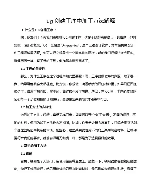 ug创建工序中加工方法解释