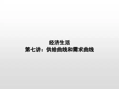2020年高考政治名师课堂《经济生活》总复习精品课件：第七讲：供给曲线和需求曲线