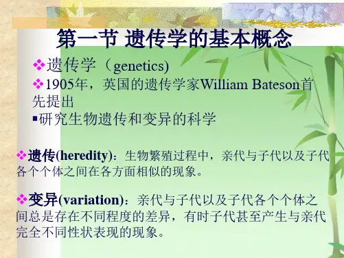 普通遗传学第一章 绪论(1)(共33张PPT)