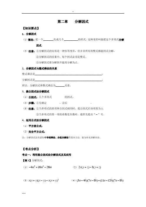 因式分解经典讲义(精)