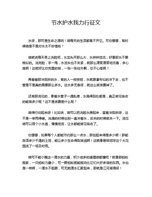 节水护水我力行征文