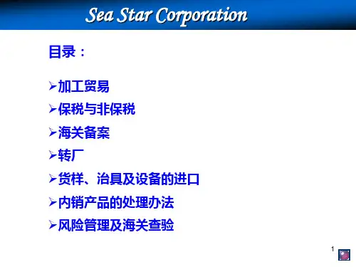 关务知识培训PPT幻灯片