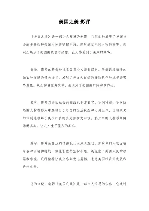 美国之美 影评