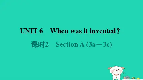 九年级全册Unit6课时2SectionA3a_3c新版人教新目标版
