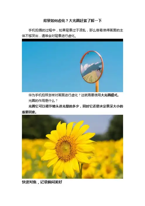 背景如何虚化？大光圈赶紧了解一下