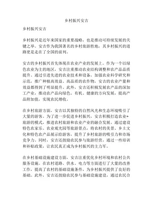 乡村振兴安吉