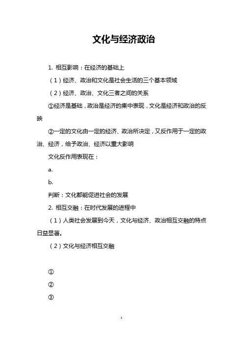 文化与经济政治