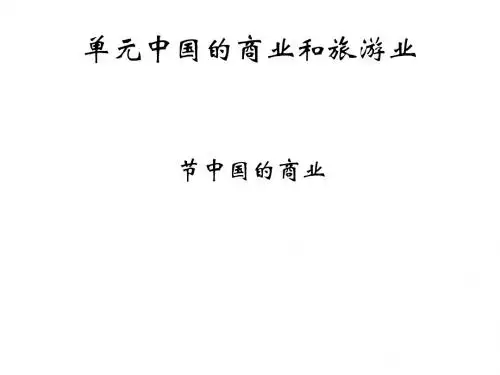 高二中国地理授课课件九：中国的商业和旅游业ppt