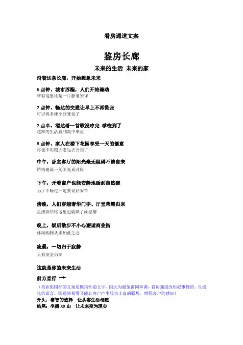 看房通道文案